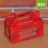 Box mit 2 roten Bio-Äpfeln / Valentinstagsbox / Gesund Herzapfel