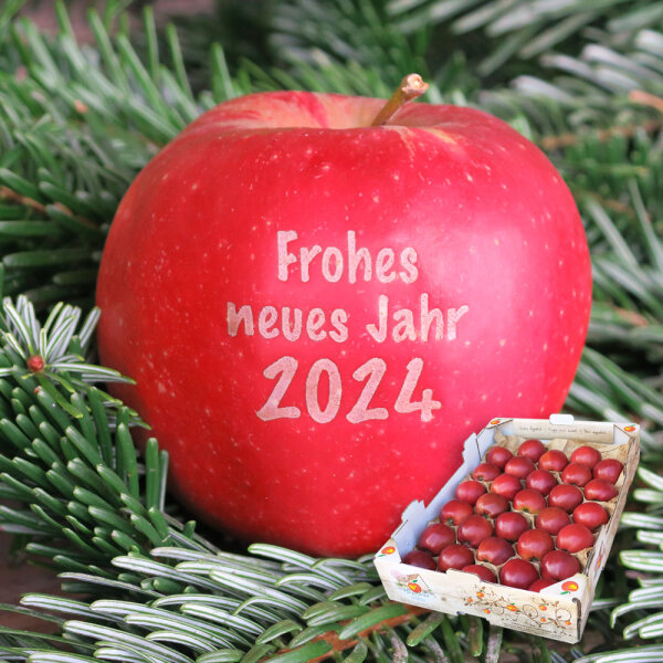 30 Bio-Äpfel Frohes neues Jahr 2025 -Aktionspaket-