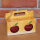 Box mit 2 roten Bio-Äpfeln / Weihnachtsbox / Äpfel mit 2 Logomotiven