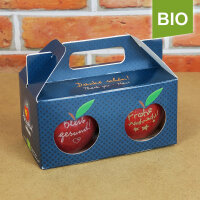 Box mit 2 roten Bio-Äpfeln / Danke schön! Box / Gesund Weihnacht