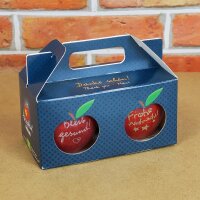 Box mit 2 roten Bio-Äpfeln / Danke schön! Box / Gesund Weihnacht