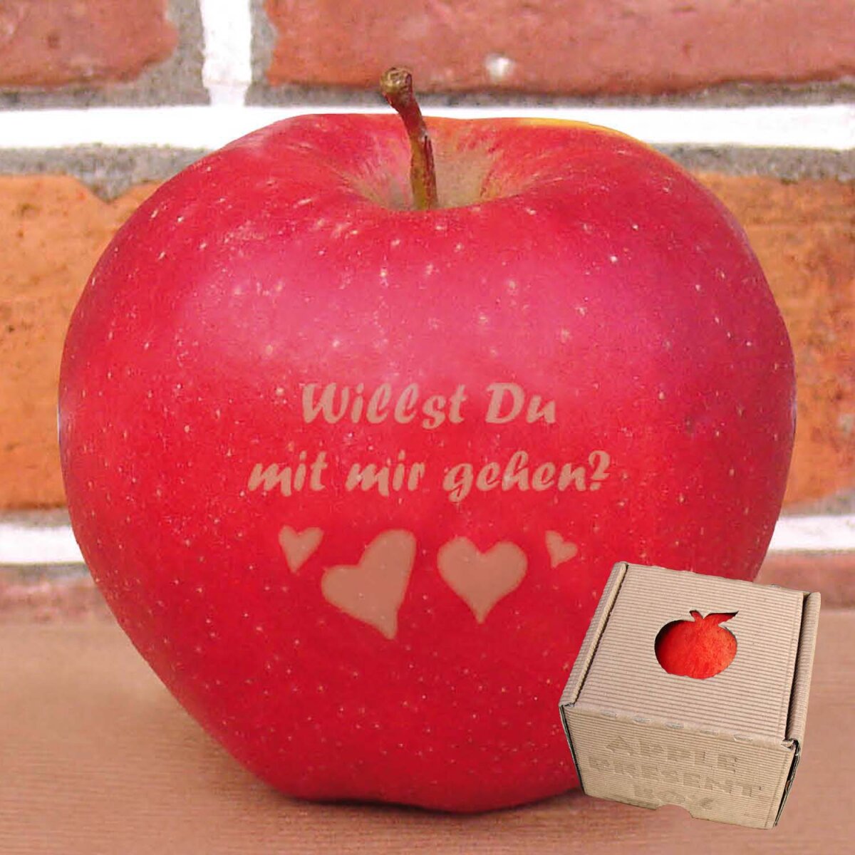 Apfel Willst Du Mit Mir Gehen Vier Herzen