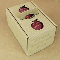 Box mit 2 roten Bio-Äpfeln / APPLE PRESENT BOX / Bleib gesund