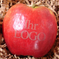 Roter Bio-LOGO-Apfel, mittelgross