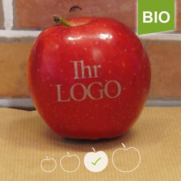 LOGO-Apfel / rot BIO / mittel