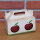 Box mit 2 roten Bio-Äpfeln / biohof-box neutral / Äpfel mit 1 Logomotiv