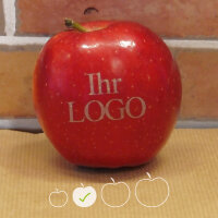 LOGO-Apfel / rot BIO / klein