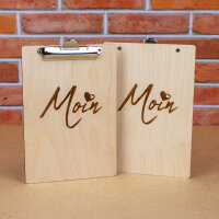 Holz Klemmbrett mit Branding Moin / 240x160x3mm