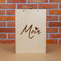 Holz Klemmbrett mit Branding Moin / 320x220x3mm