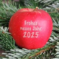 Motivapfel Frohes neues Jahr 2025